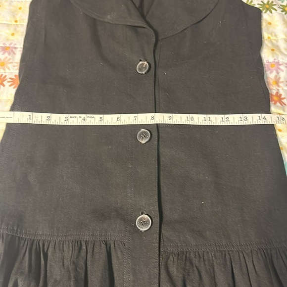 Vintage form fitting flattering vintage black button down dress size 2 - Picture 8 of 12